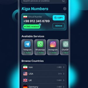 اپلیکیشن اندروید شماره مجازی (Kiga Numbers)
